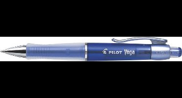 Balpen PILOT Vega medium transparant blauw