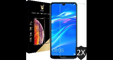 Screenprotector geschikt voor Huawei Y7 2019 - Gehard Glas Beschermglas Tempered Glass Screen Protector - 2 Stuks