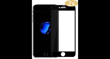 2 Stuks Screenprotector geschikt voor iPhone 7 Plus Glazen Gehard | Full Cover Volledig Beeld | Tempered Glass - van iCall