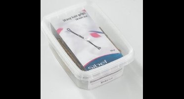 Sibel Haarschuifspelden Gegolfd 50mm Zwart Doos á 500gr