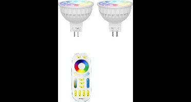 Milight Beginners set - MR16- 2 wifi lampen - Kleur + DUAL WHITE