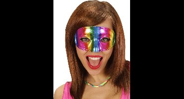 Metaalachtig meerkleurig masker - Verkleedmasker