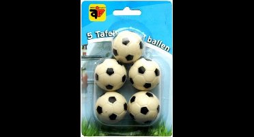 Angel Sports Tafelvoetbalballetjes Zwart Wit 5 Stuks