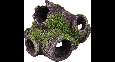 Flamingo Aquarium Decoratie - Moza - Paars - Rioolbuis - 11x7x8cm