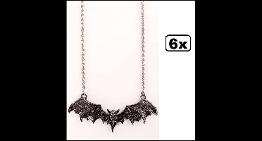 6x Ketting vleermuis metaal