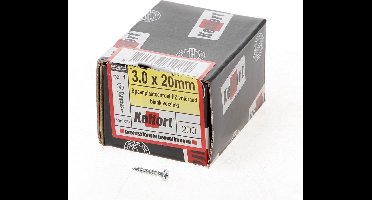 Kelfort Spaanplaatschroef platverzonken kop verzinkt pozidriv voldraad 3.0 x 20mm (Prijs per 200 stuks)