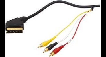 Valueline Scart Kabel - 3x Rca Met Schakelaar 1.50 M