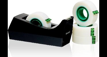 Scotch plakbandafroller zwart +  rollen