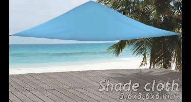 Schaduwdoek 3.6mx3.6mx3.6m Aqua/ Lichtblauw