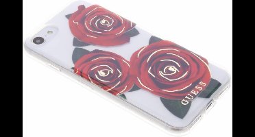 Guess Rode Rozen Transparant Hardcase iPhone 8 / 7