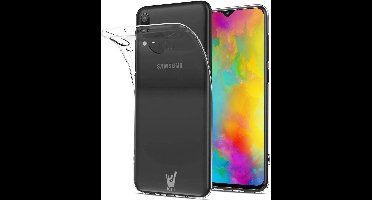 Hoesje geschikt voor Samsung Galaxy M20 - Transparant Siliconen TPU Soft Case - iCall