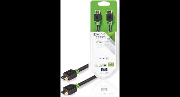 High Speed HDMI kabel met Ethernet HDMI connector - HDMI connector 0,50 m grijs