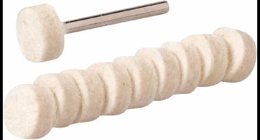 Silverline 11-delige vilten polijstpunten set 13 mm dia.