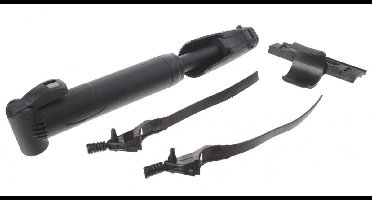 Premium Parts Mini Fietspomp Met Houder 19,5 Cm Zwart