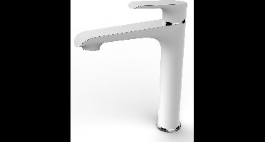 Wiesbaden Tarma XL Wastafel kraan - Wit/Chroom