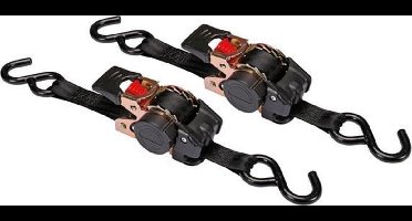 Spanband Automatisch 3 meter Zwart - Set van 2