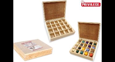 Privilege Houten Capsule Organiser - voor 20 capsules - 30 x 25 x 6 cm