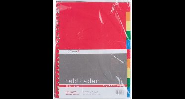 Tabbladen A4 23R Plastic blanco 10-Delig