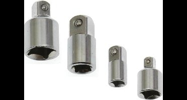 Benson Verloopadapterset - Verchroomd staal - 4-delig - Baldruk voor perfecte pasvorm