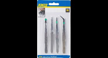 Kinzo hobby pincetten 4 stuks