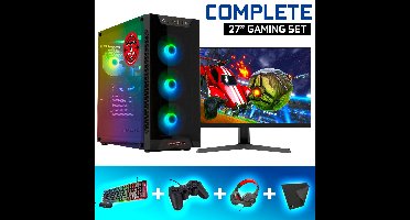 ScreenON - Gaming Set - X48287 - S2 (GamePC.X48287 + 27 Inch Monitor + Toetsenbord + Muis)