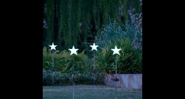 Solar priklamp Star - Tuinverlichting op zonne-energie - Warm wit licht - RVS