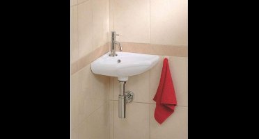 Sanifun One-Pack Segi hoekfontein set compleet 350 x 350 x150