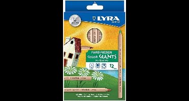 Lyra Color-Giants Unlac. Kleurpotloden - 12 stuks - Vanaf 3 jaar