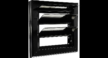 Nedco Lamellenrooster 155x155mm - Zwart