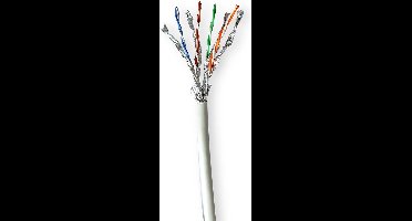 Nedis Netwerk Kabel Rol - CAT7 - Solid - S/FTP - Koper - 305.0 m - Binnenshuis - Rond - LSZH - Grijs - Trekdoos
