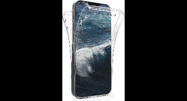 LuxeBass Hoesje geschikt voor iPhone 12 Pro Max - Dubbelzijdig Siliconen hoesje - 2 in 1 (360 graden) - telefoonhoes - gsm hoes - gsm hoesjes