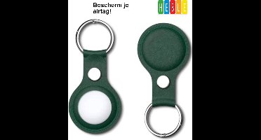 Siliconen Sleutelhanger - Geschikt voor Apple Air tag - Hoesje - Groen