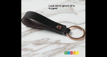 *** Stijlvolle Zwarte Sleutelhanger - Mooi en Praktisch - Autosleutel Sleutelbos - van Heble® ***