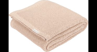 Gebreid wiegdeken Beige