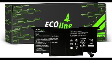 EcoLine - C22-UX31 Batterij Geschikt voor de Asus ZenBook UX31 UX31A UX31E / 7.4V 6200mAh.