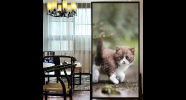 Raamfolie kitten - poes - kat - 60 x 120 cm