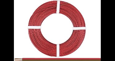 Donau Elektronik 250-08-25 Draad 2 x 0.50 mm² Rood, Bruin 25 m