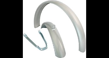 Spatbordset 16 inch zilver atb - ZILVER