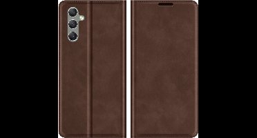 Just in Case hoesje geschikt voor Samsung Galaxy A24 4G - Hoesje met Pasjeshouder - Luxe Book Case - Bruin