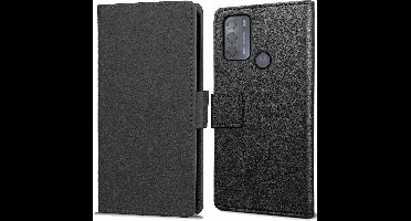 Just in Case hoesje geschikt voor Motorola Moto G50 Hoesje met Pasjeshouder - Bookcase Classic - Zwart