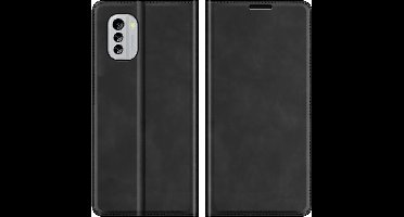 Just in Case hoesje geschikt voor Nokia G60 - Hoesje met Pasjeshouder - Luxe Book Case - Zwart