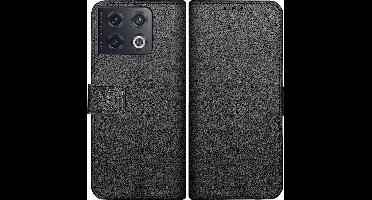 Just in Case hoesje geschikt voor OnePlus 10 Pro Hoesje met Pasjeshouder - Bookcase Classic - Zwart