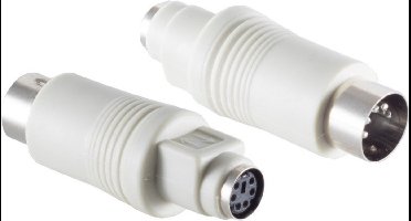 PS/2 (v) - DIN 5-pins (m) toetsenbord adapter / beige