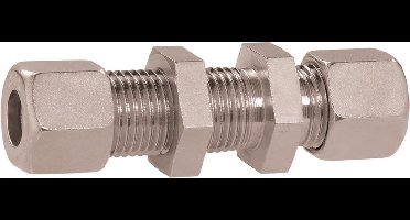 Gimeg rechte schotdoorvoer 8 X 8 mm messing