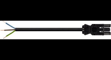 Schroff installatiestekker stroomkabel - geschikt voor WielandGST18® - open eind / zwart - 2,5 meter