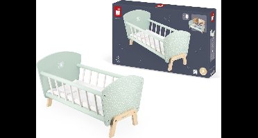 Janod Zen - Poppenbed - Voor Poppen Tot 42 Cm - Inclusief Deken En Kussen Voor Een Goede Nachtrust! - Geschikt Vanaf 3 Jaar