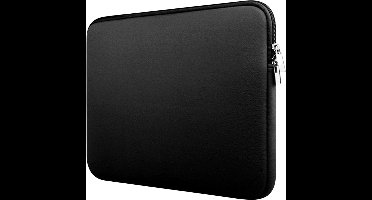 Laptop sleeve Waterdichte laptoptas - 15-inch - Dubbele Ritssluiting - Soft Touch - Laptophoes -Extra bescherming (Zwart)