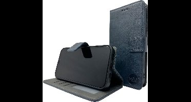 HEM Stylish Book Case (geschikt voor S23) Samsung S23 hoesje met 3 pasjesuitsnedes + fotovakje - Portemonneehoesje - pasjeshouder - Donkerblauw