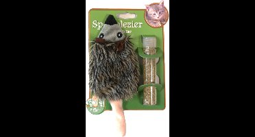 Gebr. de Boon Kattenspeelgoed - Speelmuis met kattenkruid - Muis met catnip - Speelmuis kat - Kattenkruid - Vulbaar