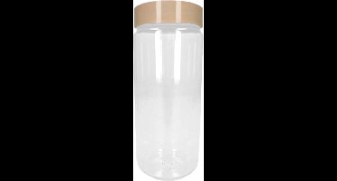 Forte Plastics Voorraadpot/bewaarpot - 650 ml - kunststof - beige - B7 x H18 cm